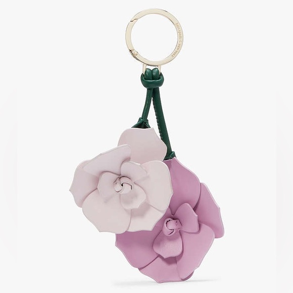 kate spade Accessories - Kate Spade Pink Floral Key Holder/Bag Charm NWT